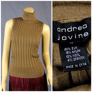 COPY - Fitted Silk/Wool & Spandex Sleeveless Turtleneck